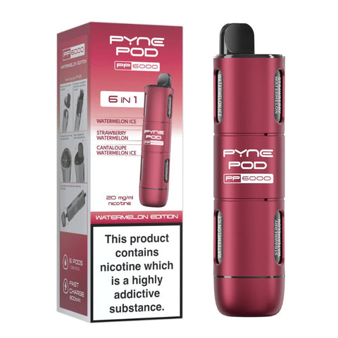 6 In 1 Pyne Pod PP6000 Disposable Vape Pod Kit