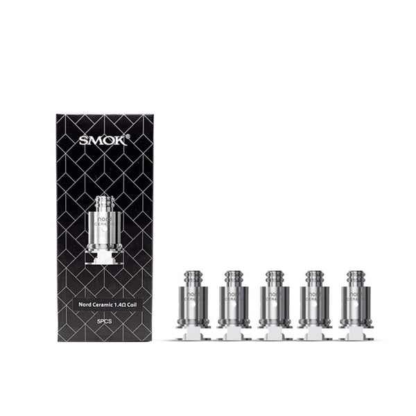 SMOK Nord Ceramic 1.4 Ohm Coils (5 Pack) Cloud City Vapes SMOK Nord Ceramic 1.4 Ohm Coils (5 Pack) Cloud City Vapes