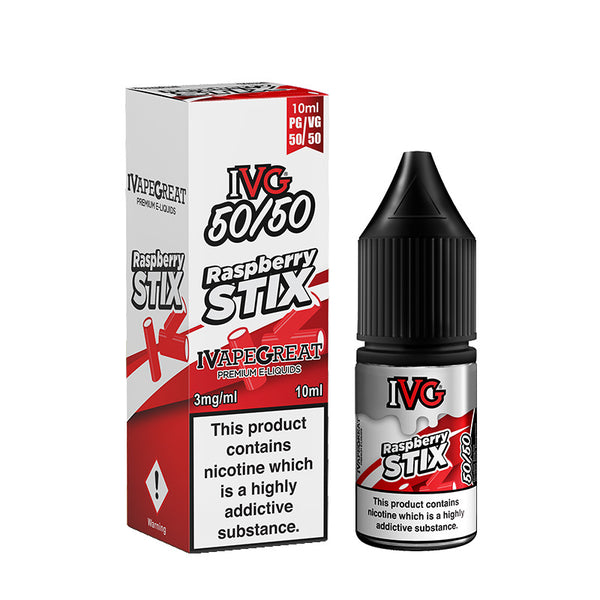 IVG RASPBERRY STIX 50/50 10ml E-LIQUID