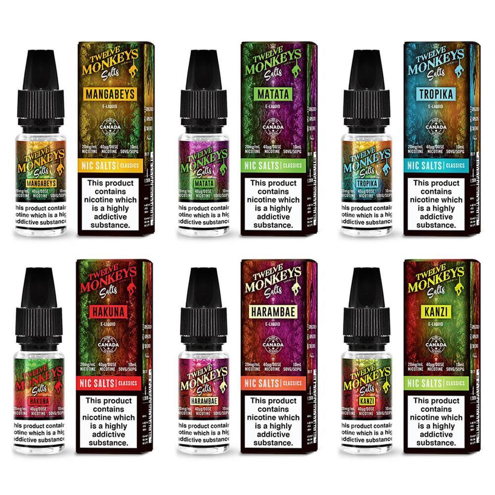 Twelve Monkeys 10ml Nic Salts E-Liquid